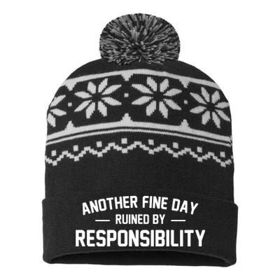 Another Fine Day Ruined By Responsibility USA-Made Snowflake Beanie