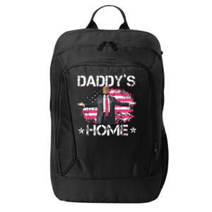 American Flag DaddyS Home Trump 2024 Patriotic City Backpack