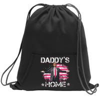 American Flag DaddyS Home Trump 2024 Patriotic Sweatshirt Cinch Pack Bag