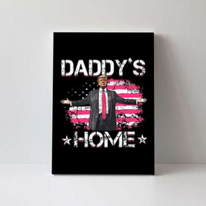 American Flag DaddyS Home Trump 2024 Patriotic Canvas