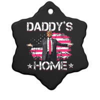 American Flag DaddyS Home Trump 2024 Patriotic Ceramic Star Ornament