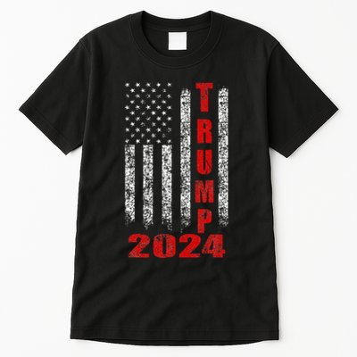 American Flag Design Trump 2024 Tall T-Shirt