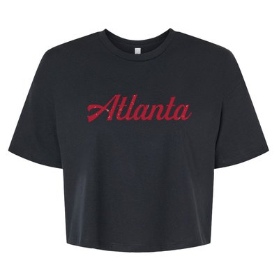 Atlanta Football Distressed Bella+Canvas Jersey Crop Tee