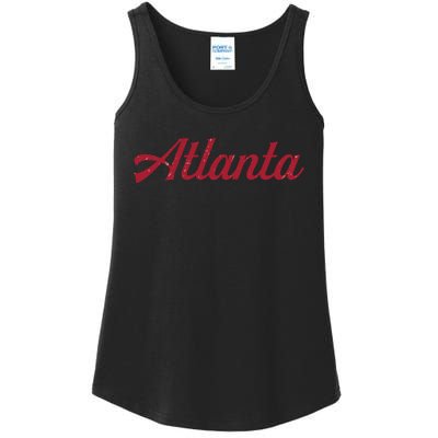 Atlanta Football Distressed Ladies Essential Tank