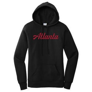 Atlanta Football Distressed Women's Pullover Hoodie