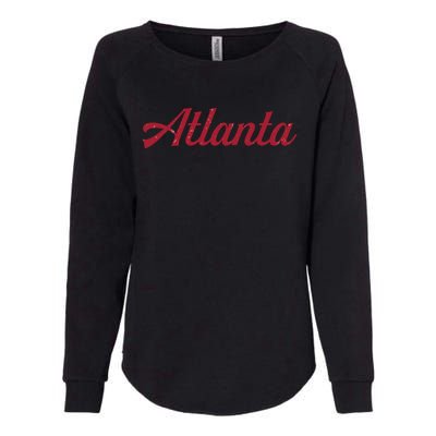 Atlanta Football Distressed Womens California Wash Sweatshirt