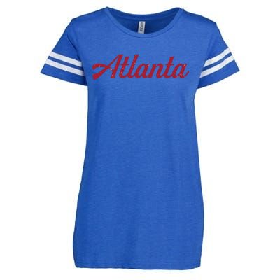 Atlanta Football Distressed Enza Ladies Jersey Football T-Shirt