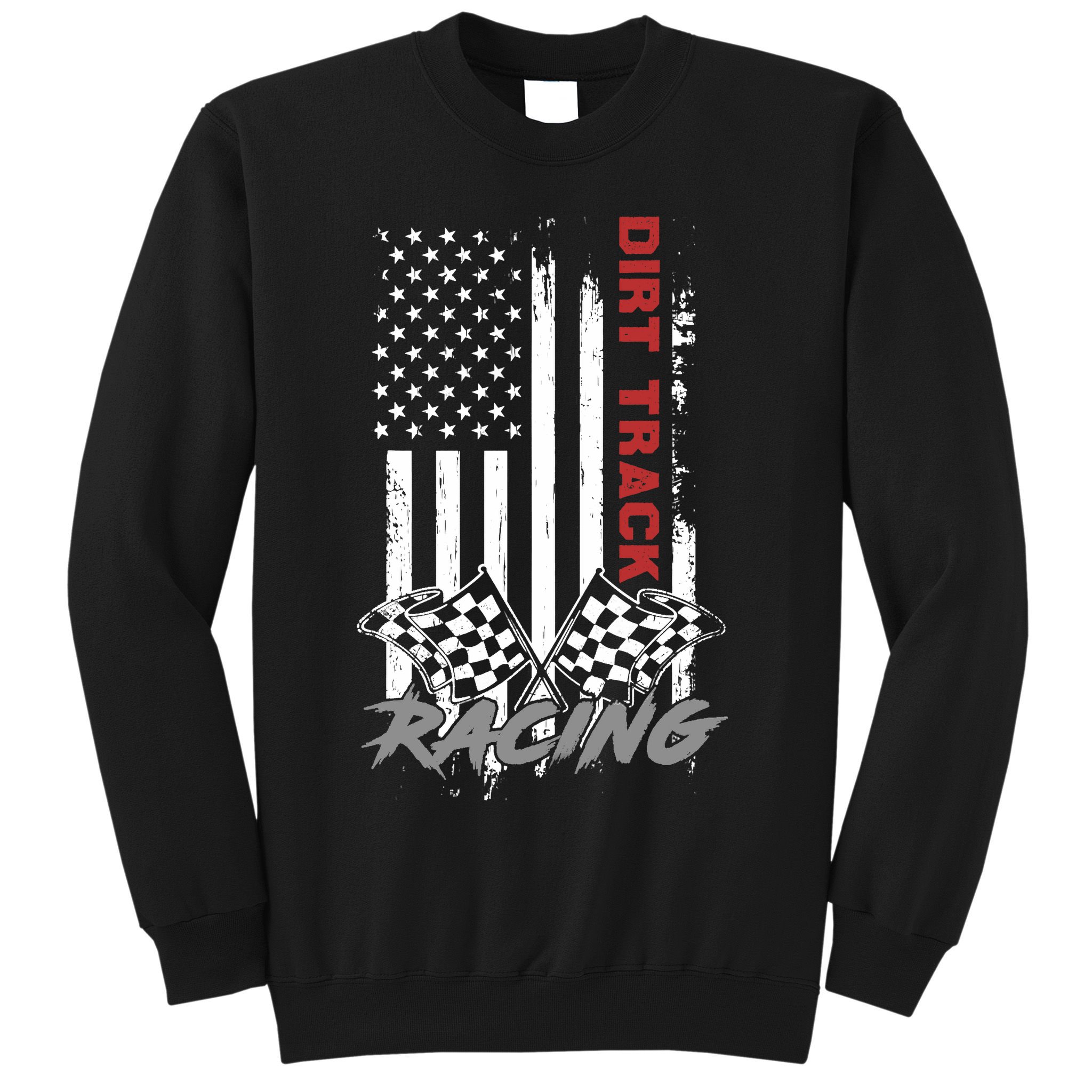 American Flag Dirt Track Racing Car Bike Driver Racer Gifts Sweatshirt