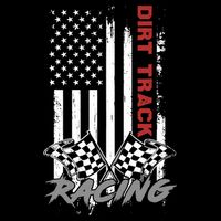 American Flag Dirt Track Racing Car Bike Driver Racer Gifts Impact Tech Backpack