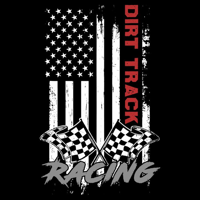 American Flag Dirt Track Racing Car Bike Driver Racer Gifts Drawstring Bag