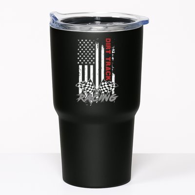American Flag Dirt Track Racing Car Bike Driver Racer Gifts Tumbler