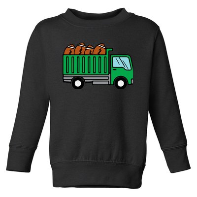 American Football Dump Truck Cute Sports Boys Toddlers Toddler Sweatshirt