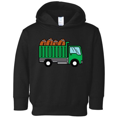 American Football Dump Truck Cute Sports Boys Toddlers Toddler Hoodie