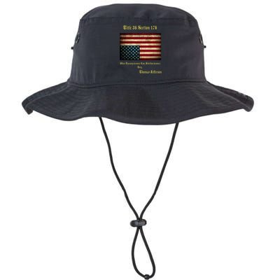 American Flag Distress Upside Down Thomas Jefferson Patriot Legacy Cool Fit Booney Bucket Hat