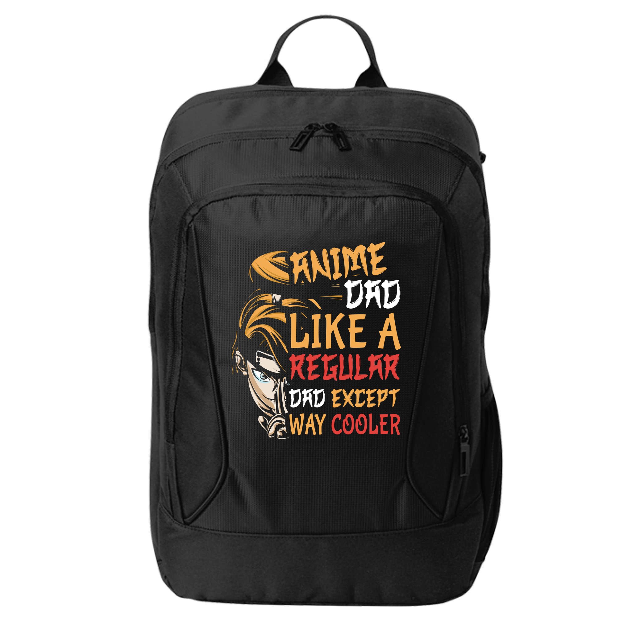 Anime Fathers Day Anime Dad Except Way Cooler City Backpack