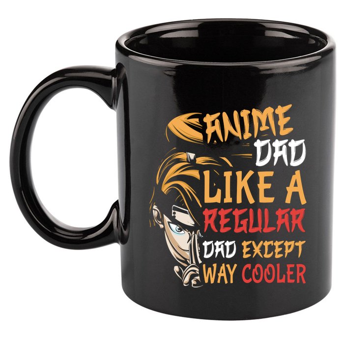 Anime Fathers Day Anime Dad Except Way Cooler 11oz C Handle Ceramic Mug
