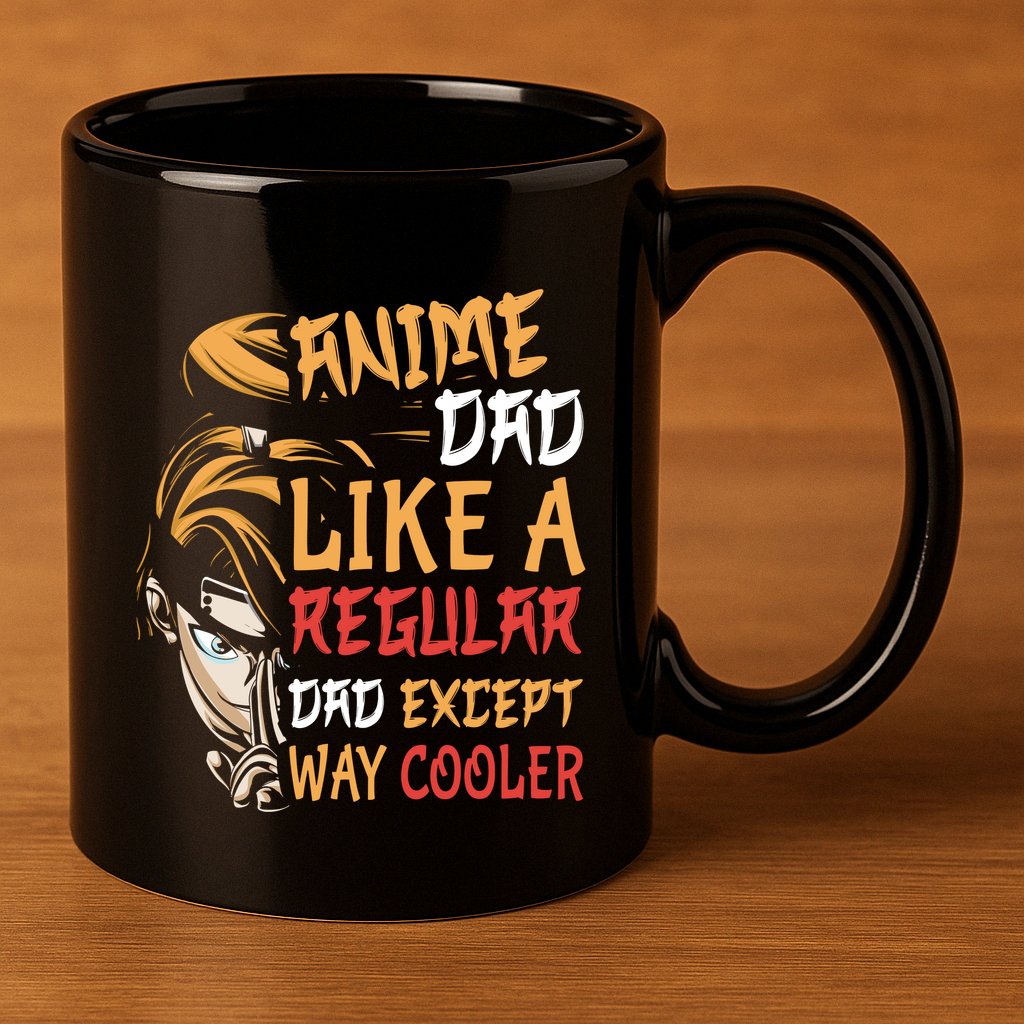 Anime Fathers Day Anime Dad Except Way Cooler 11oz C Handle Ceramic Mug