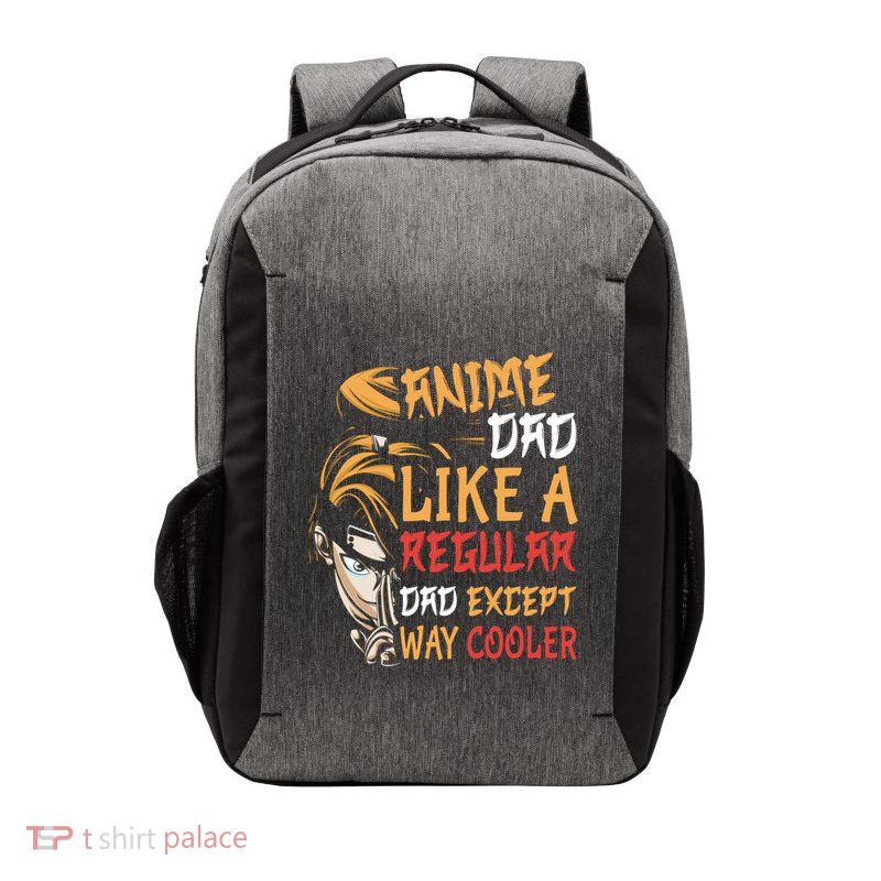 Anime Fathers Day Anime Dad Except Way Cooler Vector Backpack