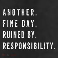 Another Fine Day Ruined By Responsibility Funny 25L Jumbo Tote