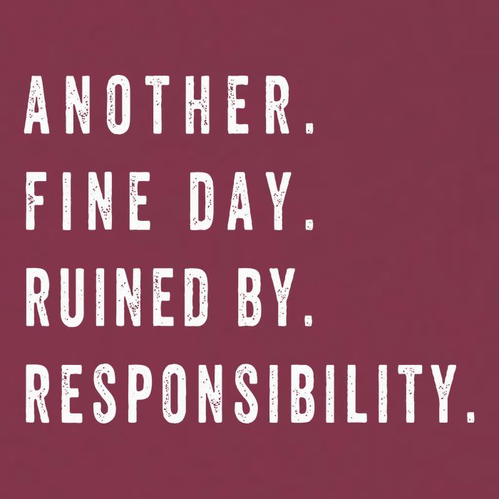 Another Fine Day Ruined By Responsibility Funny 16oz Travel Tumbler