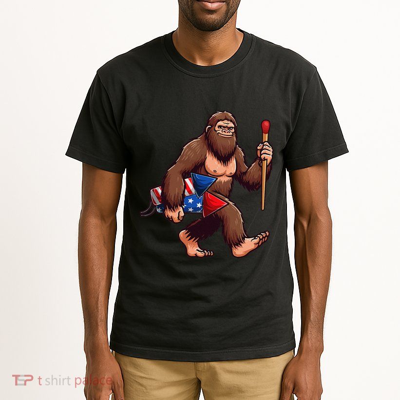 Assistant Fireworks Director 4th July Party Bigfoot Funny Tall T-Shirt