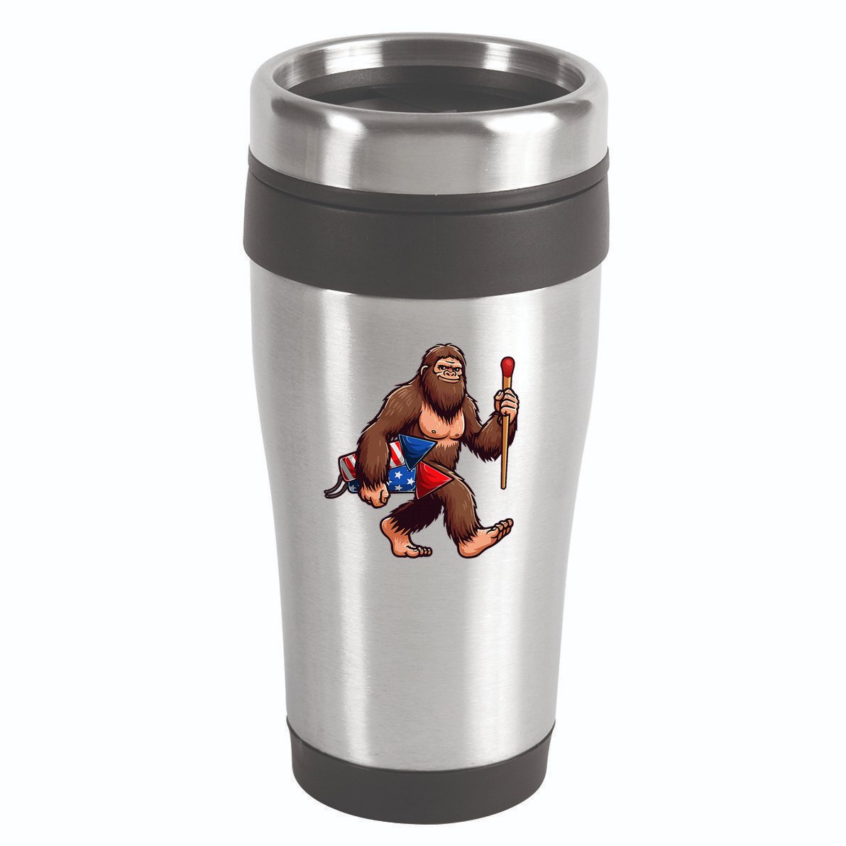 Assistant Fireworks Director 4th July Party Bigfoot Funny 16oz Travel Tumbler