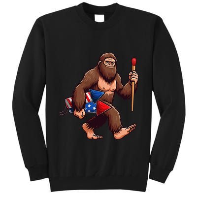 Assistant Fireworks Director 4th July Party Bigfoot Funny Tall Sweatshirt