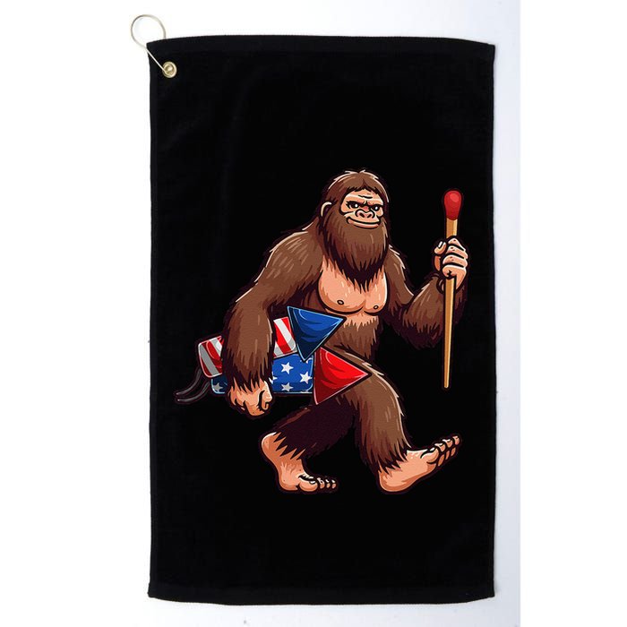 Assistant Fireworks Director 4th July Party Bigfoot Funny Golf Towel