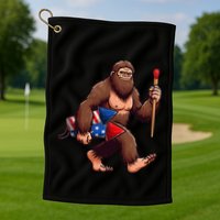 Assistant Fireworks Director 4th July Party Bigfoot Funny Golf Towel