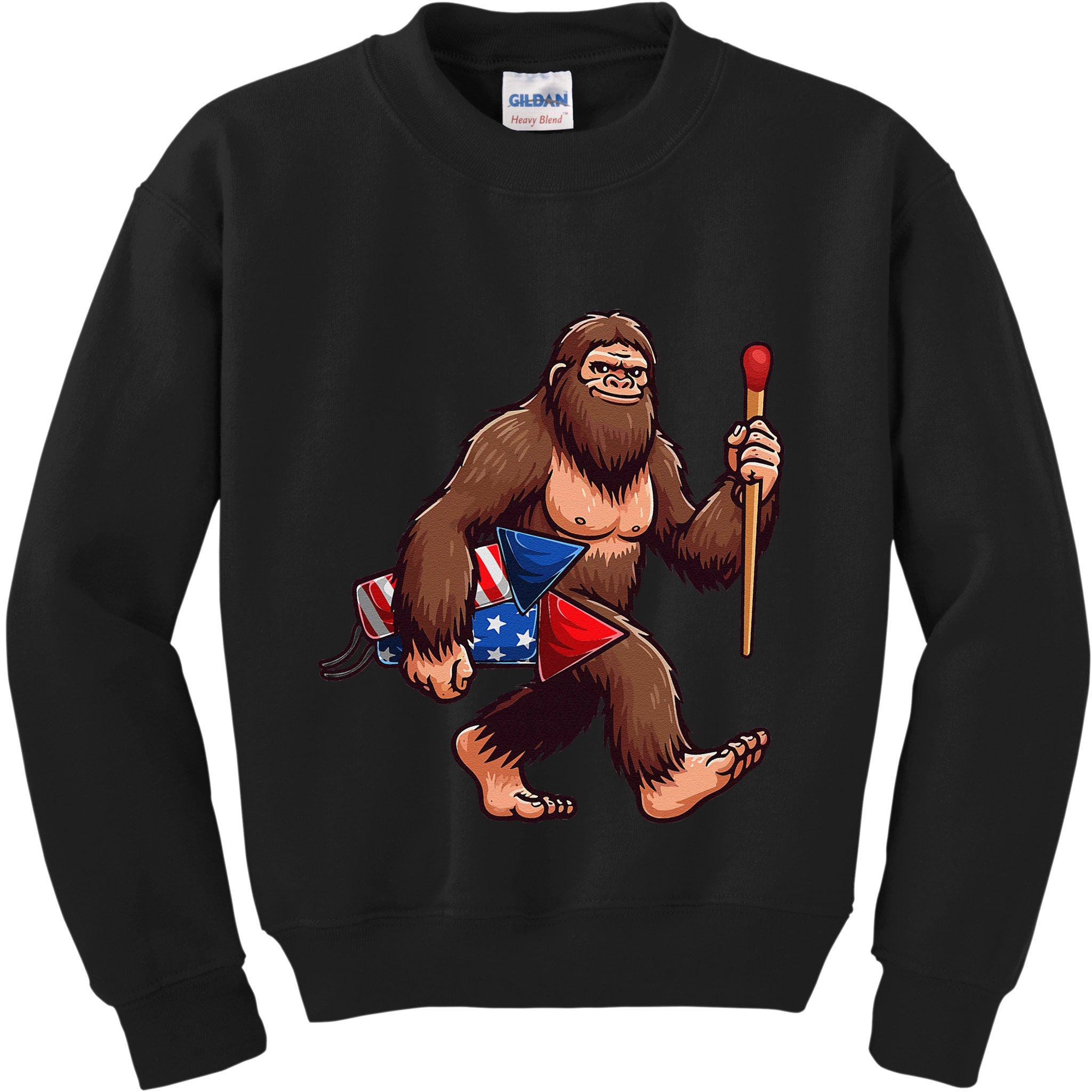Assistant Fireworks Director 4th July Party Bigfoot Funny Kids Sweatshirt