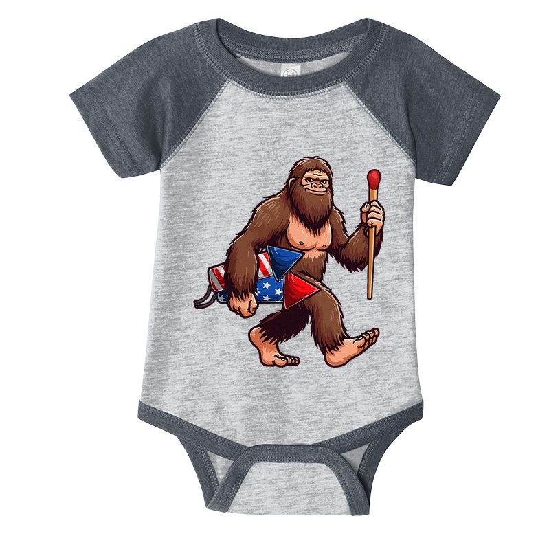 Assistant Fireworks Director 4th July Party Bigfoot Funny Infant Baby Jersey Bodysuit