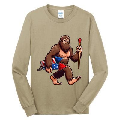 Assistant Fireworks Director 4th July Party Bigfoot Funny Tall Long Sleeve T-Shirt