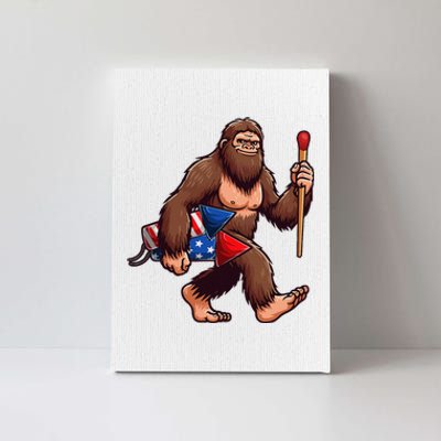 Assistant Fireworks Director 4th July Party Bigfoot Funny Canvas