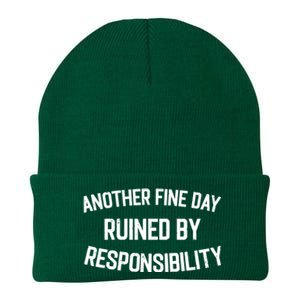 Another Fine Day Ruined By Responsibility Knit Cap Winter Beanie