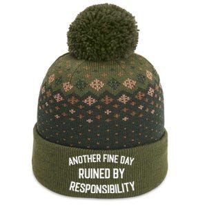 Another Fine Day Ruined By Responsibility The Baniff Cuffed Pom Beanie