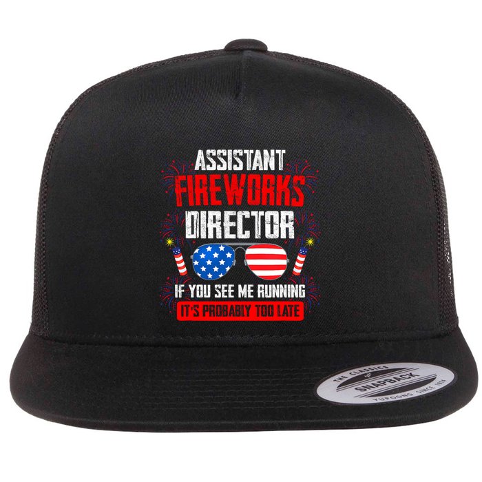 Assistant Fireworks Director If You See Assistant Firework Flat Bill Trucker Hat