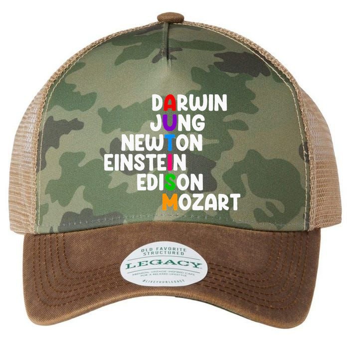 Autism For Darwin Jung Newton Einstein Edison Legacy Tie Dye Trucker Hat