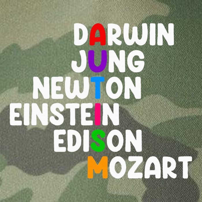 Autism For Darwin Jung Newton Einstein Edison Legacy Tie Dye Trucker Hat
