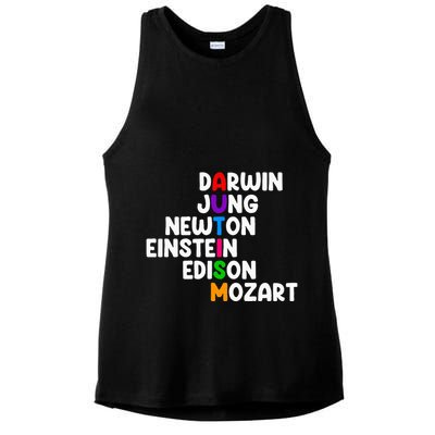 Autism For Darwin Jung Newton Einstein Edison Ladies PosiCharge Tri-Blend Wicking Tank