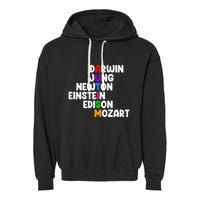 Autism For Darwin Jung Newton Einstein Edison Garment-Dyed Fleece Hoodie