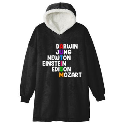 Autism For Darwin Jung Newton Einstein Edison Hooded Wearable Blanket