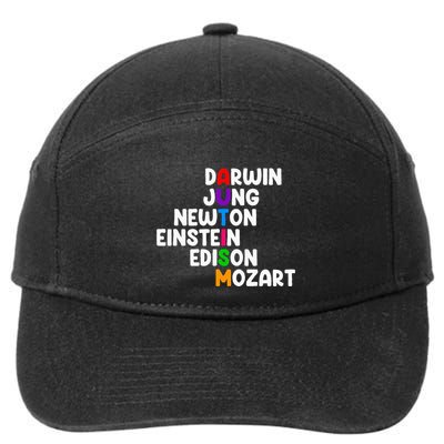 Autism For Darwin Jung Newton Einstein Edison 7-Panel Snapback Hat