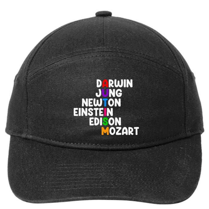 Autism For Darwin Jung Newton Einstein Edison 7-Panel Snapback Hat