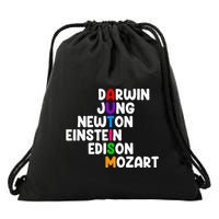 Autism For Darwin Jung Newton Einstein Edison Drawstring Bag