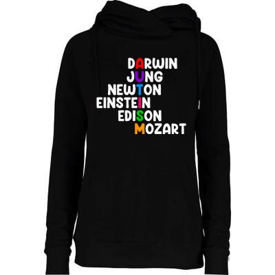 Autism For Darwin Jung Newton Einstein Edison Womens Funnel Neck Pullover Hood