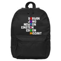 Autism For Darwin Jung Newton Einstein Edison 16 in Basic Backpack