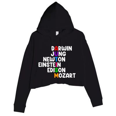 Autism For Darwin Jung Newton Einstein Edison Crop Fleece Hoodie
