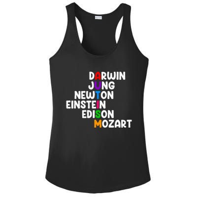 Autism For Darwin Jung Newton Einstein Edison Ladies PosiCharge Competitor Racerback Tank