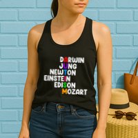 Autism For Darwin Jung Newton Einstein Edison Womens Tank Top