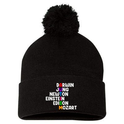 Autism For Darwin Jung Newton Einstein Edison Pom Pom 12in Knit Beanie